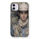 Farzad - Gay Arabic Cowboy Iphone Case, 11 / Matte, Phone Case Artistic Portrait Cowboy White Hat Floral