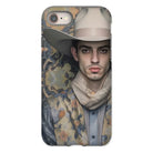 Farzad - Gay Arabic Cowboy Iphone Case, 8 / Matte, Phone Case Artistic Portrait Person Cowboy Hat Floral