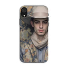 Farzad - Gay Arabic Cowboy Iphone Case, Xr / Matte, Phone Case Artistic Portrait Man White Hat Floral