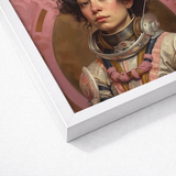 Framed Portrait Woman Steampunk-inspired Astronaut Suit Metallic Pink Lesbian Latina, Faustina, Gayest