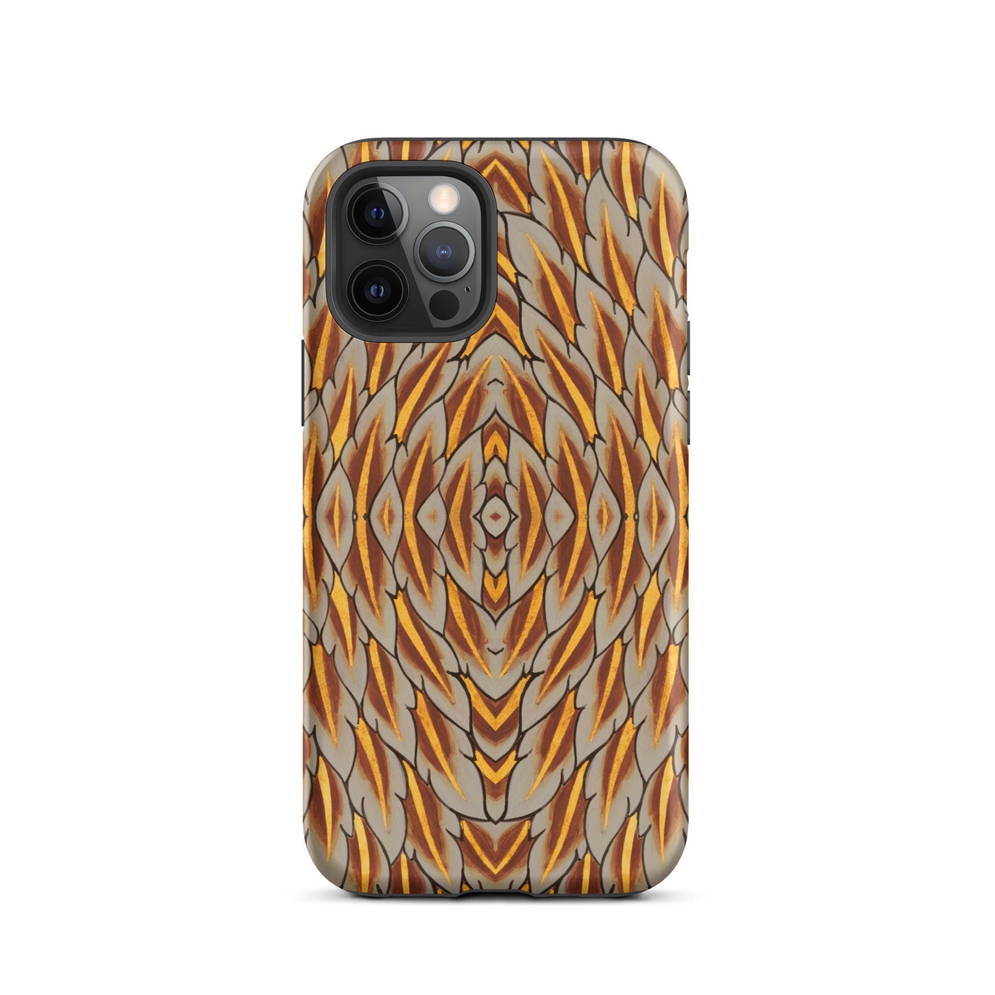 Featherweight Champion Garuda Feathers Iphone Case, 12 Pro / Matte, Patterned Smartphone Case