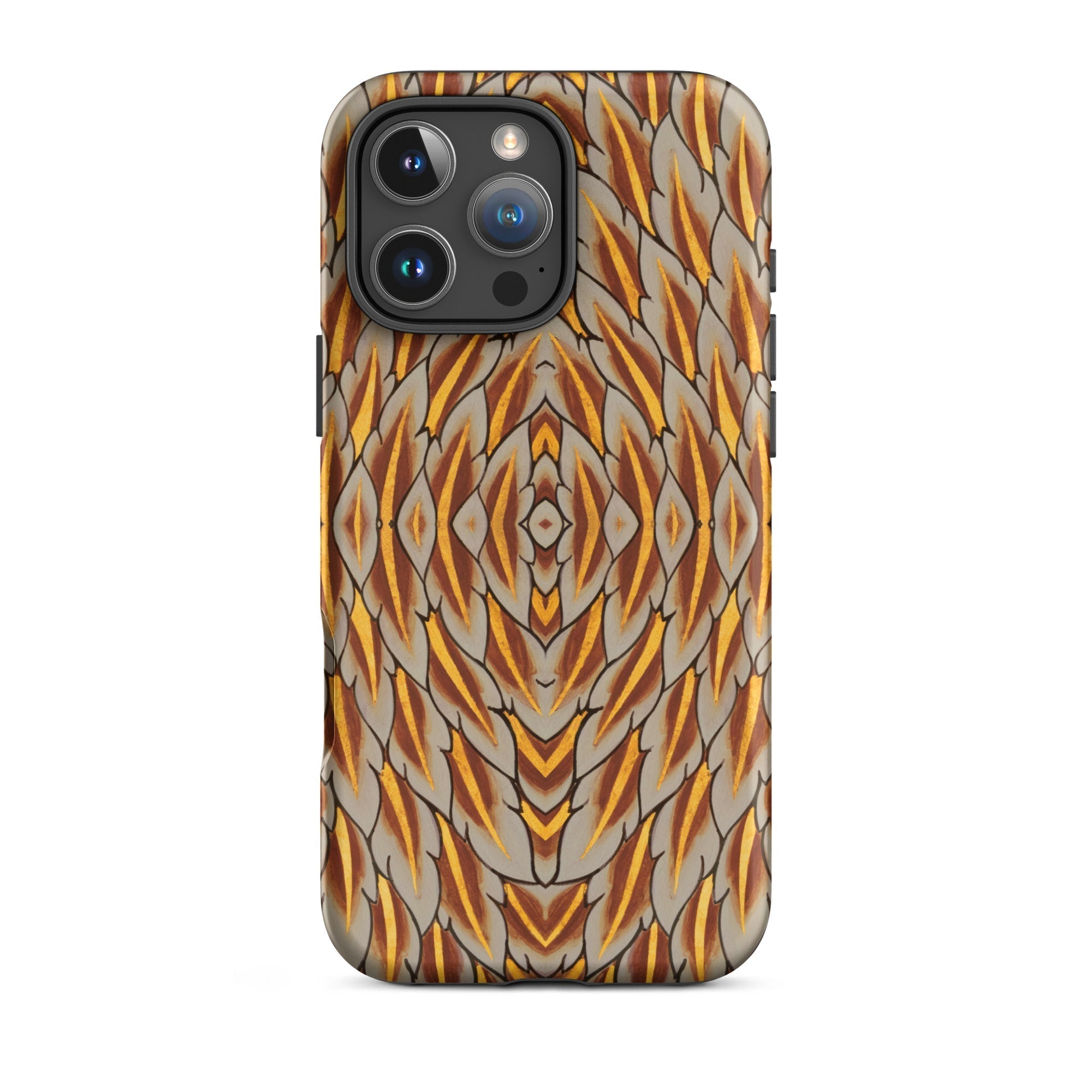 Featherweight Champion - Garuda Feathers Iphone Case, 16 Pro Max / Matte, Patterned Iphone Case