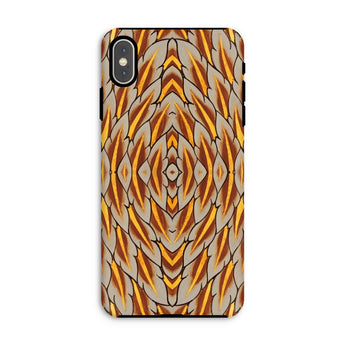 Featherweight Champion - Garuda Feathers Phone Case Iphone Xs Max / Matte Phone Case Abstract Geometric Pattern Shades Orange Yellow