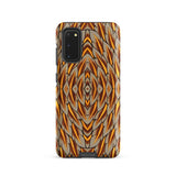 Featherweight Champion - Garuda Feathers Phone Case Samsung Galaxy S20 / Matte Phone Case Symmetrical Fiery Orange Brown Geometric Pattern