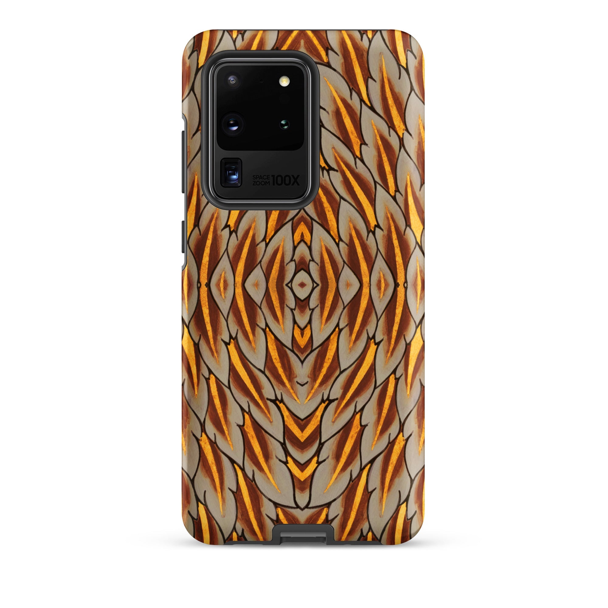 Featherweight Champion Garuda Feathers Samsung Case, Galaxy S20 Ultra / Matte, Smartphone Patterned Protective Case