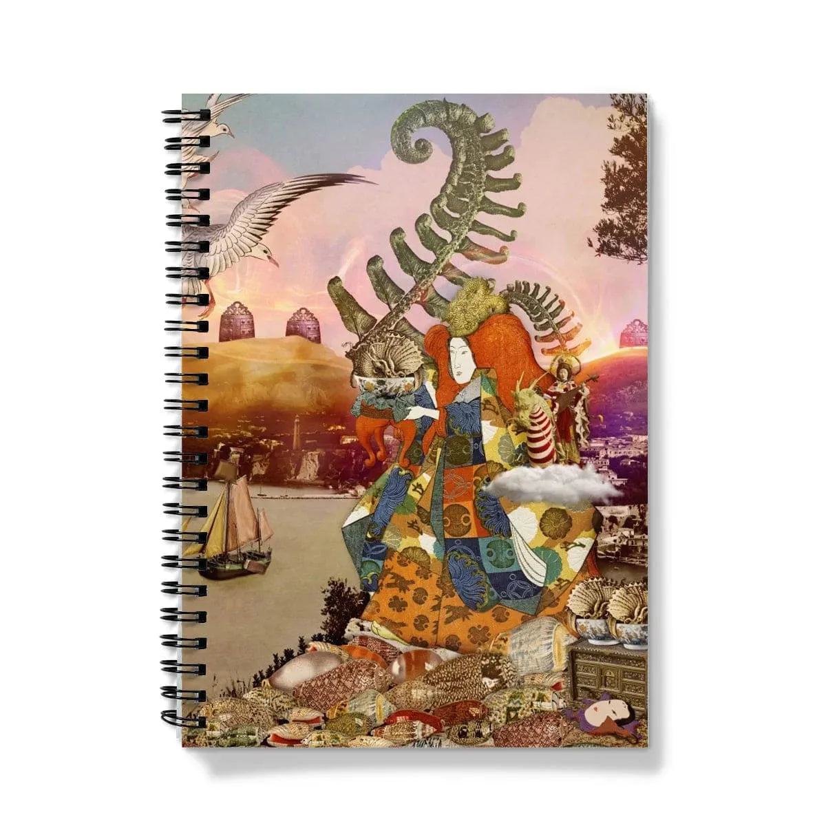 Feeding Time Notebook - A5 - Graph Paper - Notebooks & Notepads - Aesthetic Art