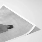 Feeling of Dependency - Sascha Schneider Art Print, Black White Print Partially Visible Figure Long Garment