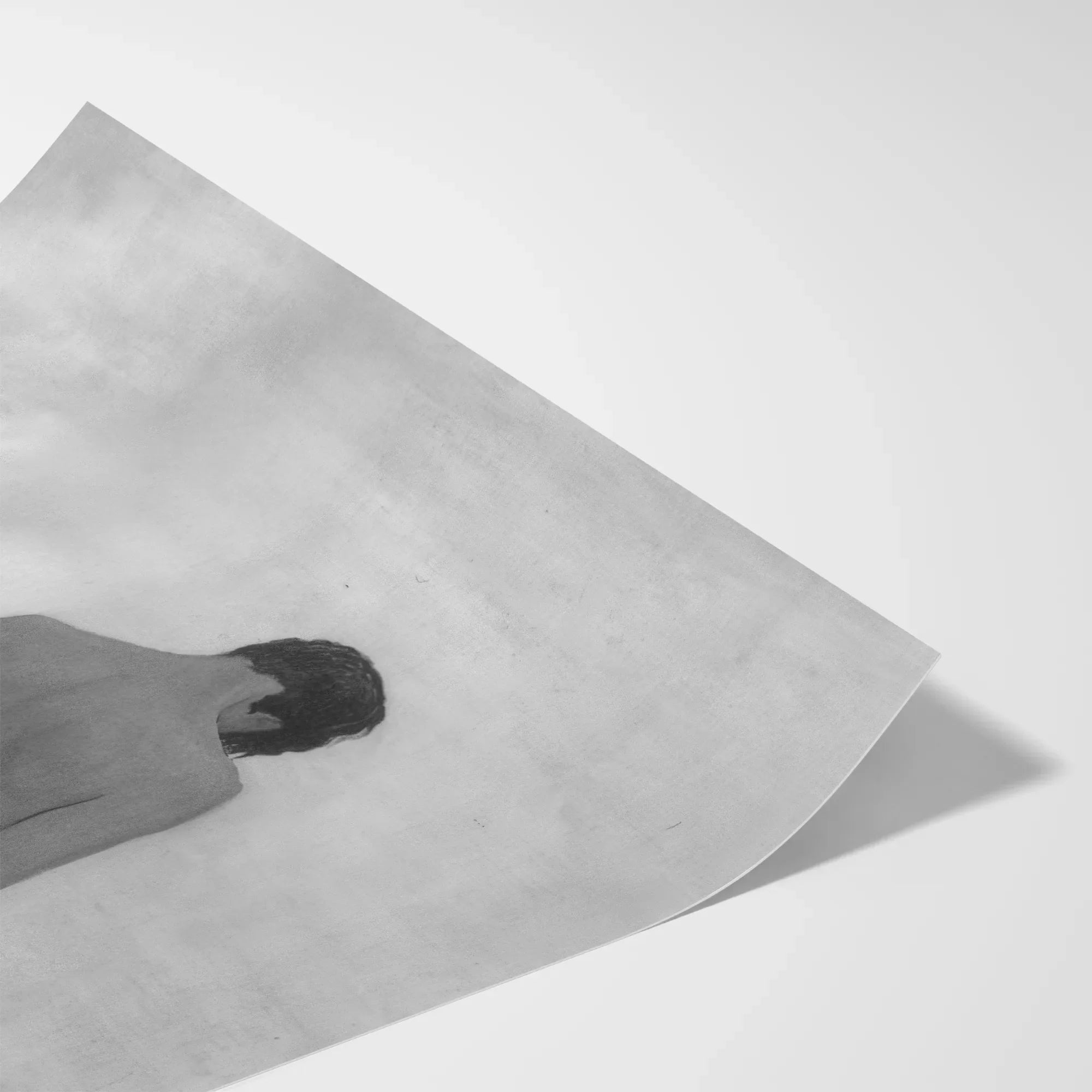 Feeling of Dependency - Sascha Schneider Art Print, Monochrome Figure Piece Paper