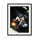 Feet to the Fire - Surreal Gay Pirate Fantasy Art Print, Framed Artistic Photograph Person Campfire Night