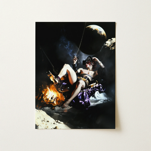 Feet to the Fire - Surreal Gay Pirate Fantasy Art Print / Canvas, 12x16’’ / 31x41cm / Unframed / no Border, Posters Prints & Visual