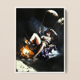 Feet to the Fire - Stampa artistica fantasy surreale gay di pirati / Tela, 12x16’’ / 31x41cm / Cornice bianca, Poster Stampe & Visual Artwork, Toby