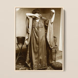Female Model Standing - Alphonse Mucha Art Print / Canvas, 12x16’’ / 31x41cm / Natural Frame, Posters Prints & Visual Artwork, Toby Leon