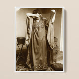 Female Model Standing - Alphonse Mucha Art Print / Canvas, 12x16’’ / 31x41cm / White Frame, Posters Prints & Visual Artwork, Toby Leon