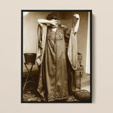 Female Model Standing - Alphonse Mucha Art Print / Canvas, Inside Mucha’s Rue, Rue Du Val-de-grâce, Czech Painter’s Photographic, Painter’s