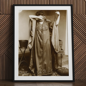 Female Model Standing - Alphonse Mucha Art Print / Canvas, Inside Mucha’s Rue, Rue Du Val-de-grâce, Czech Painter’s Photographic, Painter’s