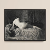 Female Nude from the Back Art Print / Canvas, 16x12’’ / 41x31cm / Black Frame, Posters Prints & Visual Artwork, Toby Leon