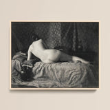Female Nude from the Back Art Print / Canvas, 16x12’’ / 41x31cm / Natural Frame, Posters Prints & Visual Artwork, Toby Leon