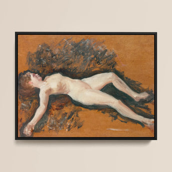Female Nude - Francis Augustus Lathrop Art Print / Canvas, 16x12’’ / 41x31cm / Black Frame, Posters Prints & Visual Artwork, Toby Leon