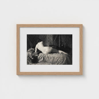 Female Nude from the Back Art Print / Canvas Anonymous Parisian Camera, Operator, Young Model, Bistre Register, Wet-collodion Plate Prints