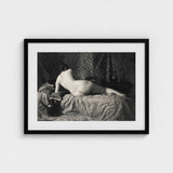 Female Nude from the Back Art Print / Canvas Anonymous Parisian Camera, Operator, Young Model, Bistre Register, Wet-collodion Plate Prints