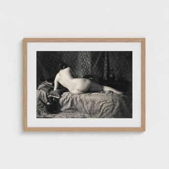 Female Nude from the Back Art Print / Canvas Anonymous Parisian Camera, Operator, Young Model, Bistre Register, Wet-collodion Plate Prints