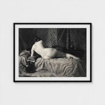 Female Nude from the Back Art Print / Canvas Anonymous Parisian Camera, Operator, Young Model, Bistre Register, Wet-collodion Plate Prints