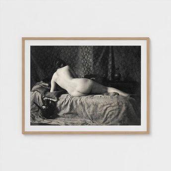 Female Nude from the Back Art Print / Canvas Anonymous Parisian Camera, Operator, Young Model, Bistre Register, Wet-collodion Plate Prints