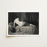 Female Nude from the Back Art Print / Canvas Anonymous Parisian Camera, Operator, Young Model, Bistre Register, Wet-collodion Plate Prints