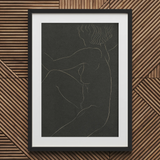 Female Nude Seated - Eric Gill Art Print / Canvas, 20x30’’ / 51x76cm / Black Frame / Matboard, Posters Prints & Visual Artwork, Toby Leon
