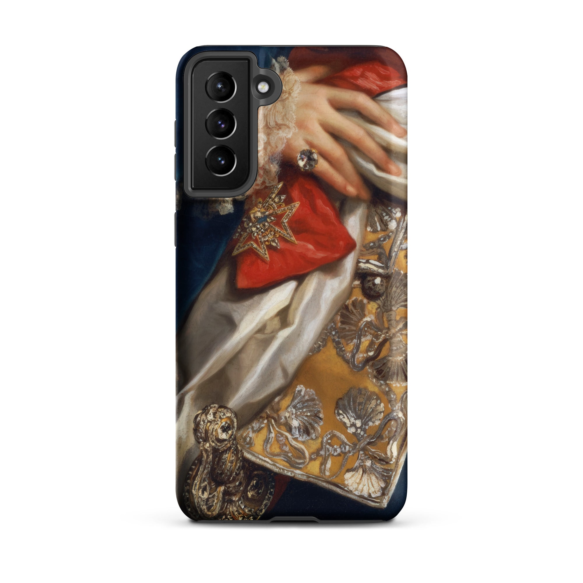 Ferdinand Iv Anton Raphael Mengs Samsung Case, Galaxy S21 Plus / Matte, Black Smartphone Case Classical Painting Ornate Costume