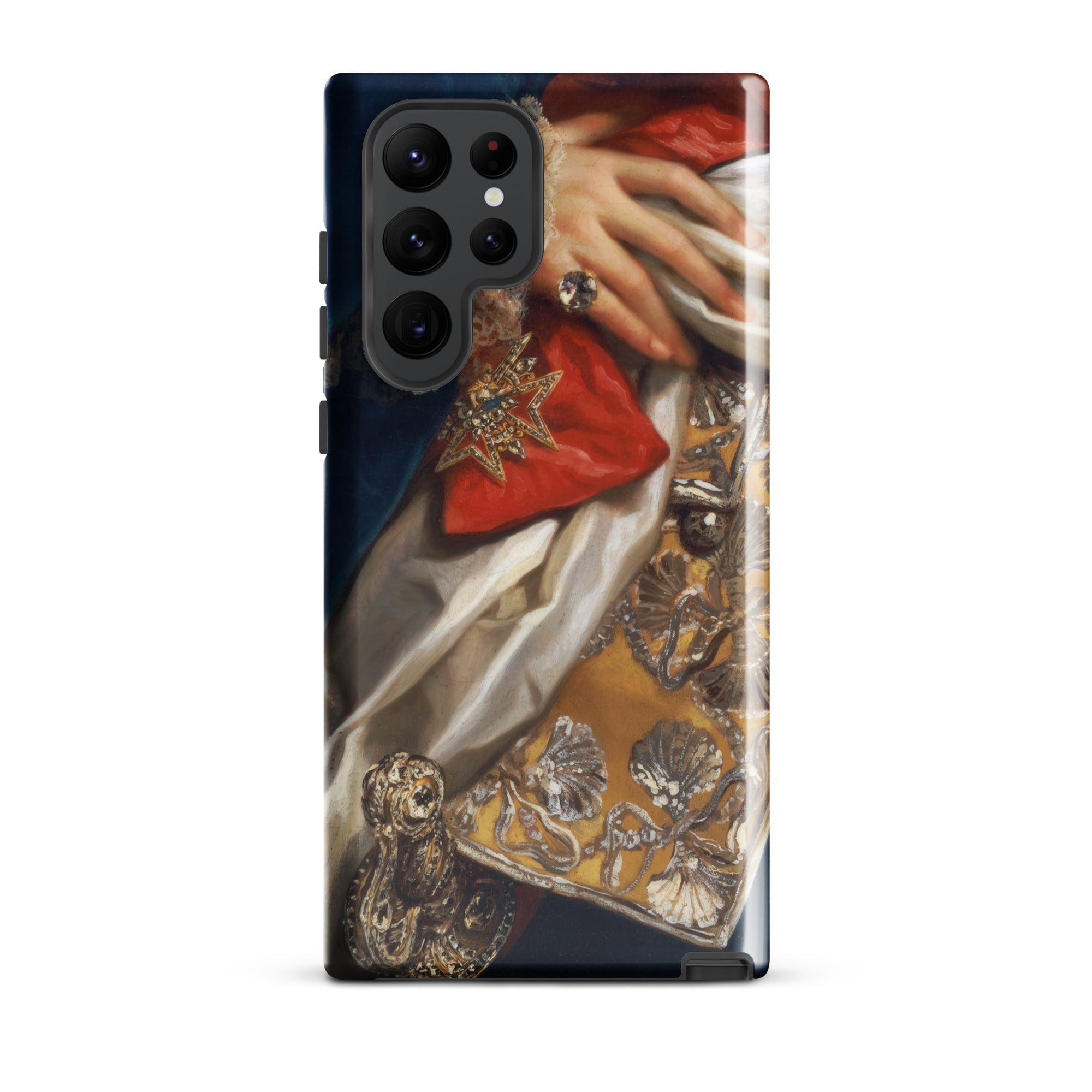 Ferdinand Iv Anton Raphael Mengs Samsung Case, Galaxy S22 Ultra / Gloss, Smartphone Case Classical Painting Person’s Hand Elaborate Gold