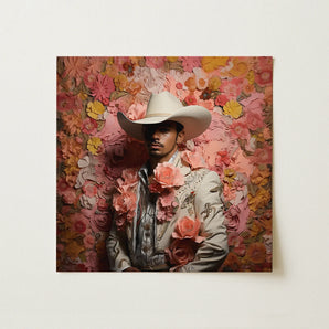 Fernando - Gay Mexican Vaquero Art Print / Canvas, 12x12’’ / 31x31cm / Unframed / no Border, Posters Prints & Visual Artwork, Toby Leon