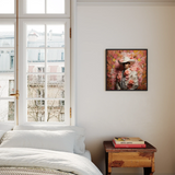 Fernando - Gay Mexican Vaquero Framed Canvas, Framed Floral Cowboy Portrait