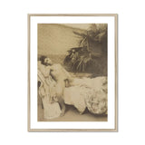 Male Nude Reclining - Vincenzo Galdi Fine Art Print, Framed Sepia-toned Nude Figure Study