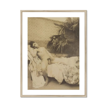 Male Nude Reclining - Vincenzo Galdi Fine Art Print, Framed Sepia-toned Nude Figure Study