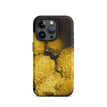 Field of Dreams - Chrysanthemums Iphone Case, 15 Pro / Matte, Yellow Floral Patterned Phone Case