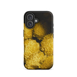 Field of Dreams - Chrysanthemums Iphone Case, 16 / Matte, Black Phone Case Yellow Floral Design