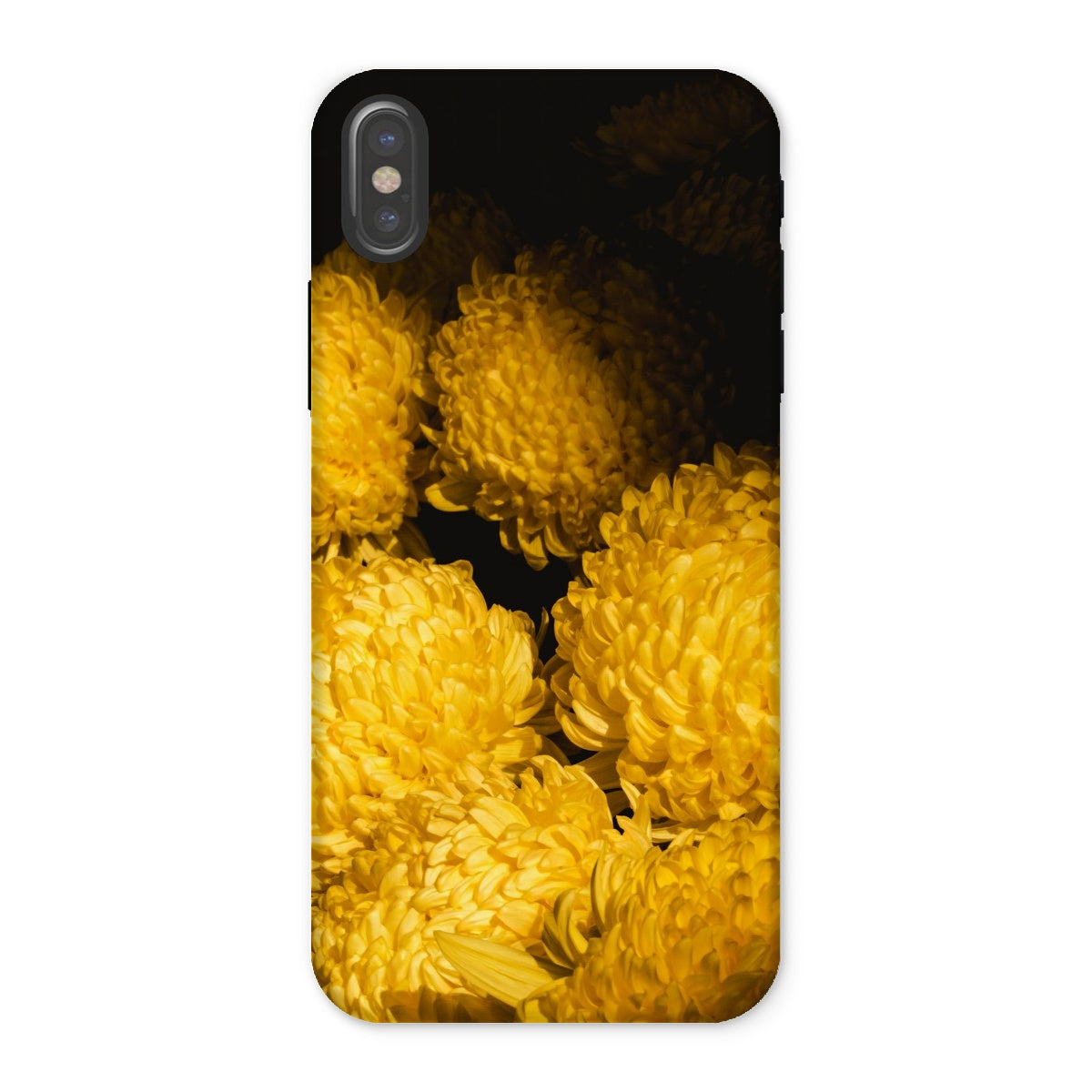 Field of Dreams Chrysanthemums Iphone Case, x / Matte, Phone Case Vibrant Yellow Chrysanthemum Flowers
