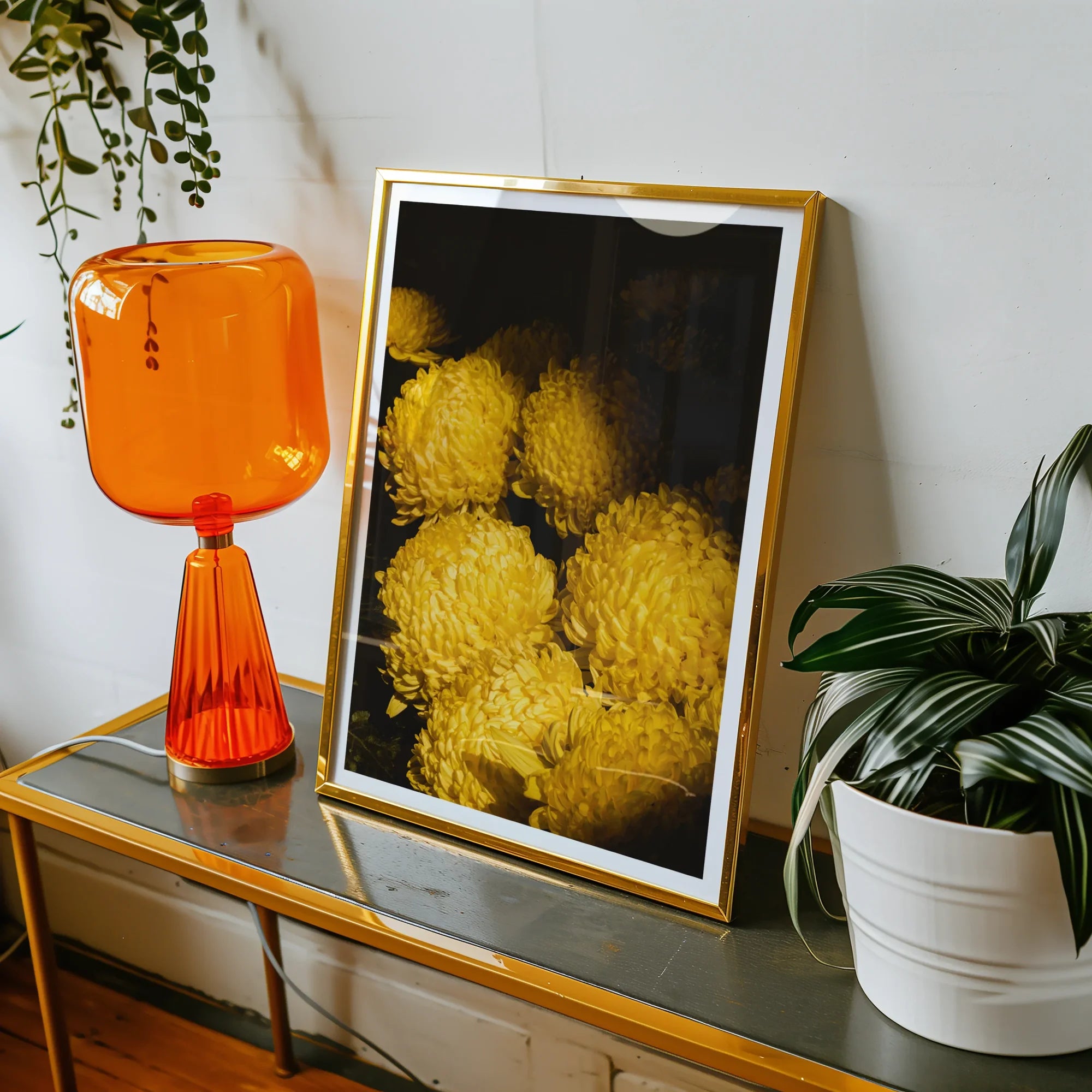 Field of Dreams - Vietnam Chrysanthemums Art Print, Framed Photograph Yellow Chrysanthemum Flowers