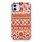 Fiery Chinoiserie Florals - Owen Jones Iphone Case, 11 / Matte, Decorative Iphone Case Intricate Red White Floral Pattern