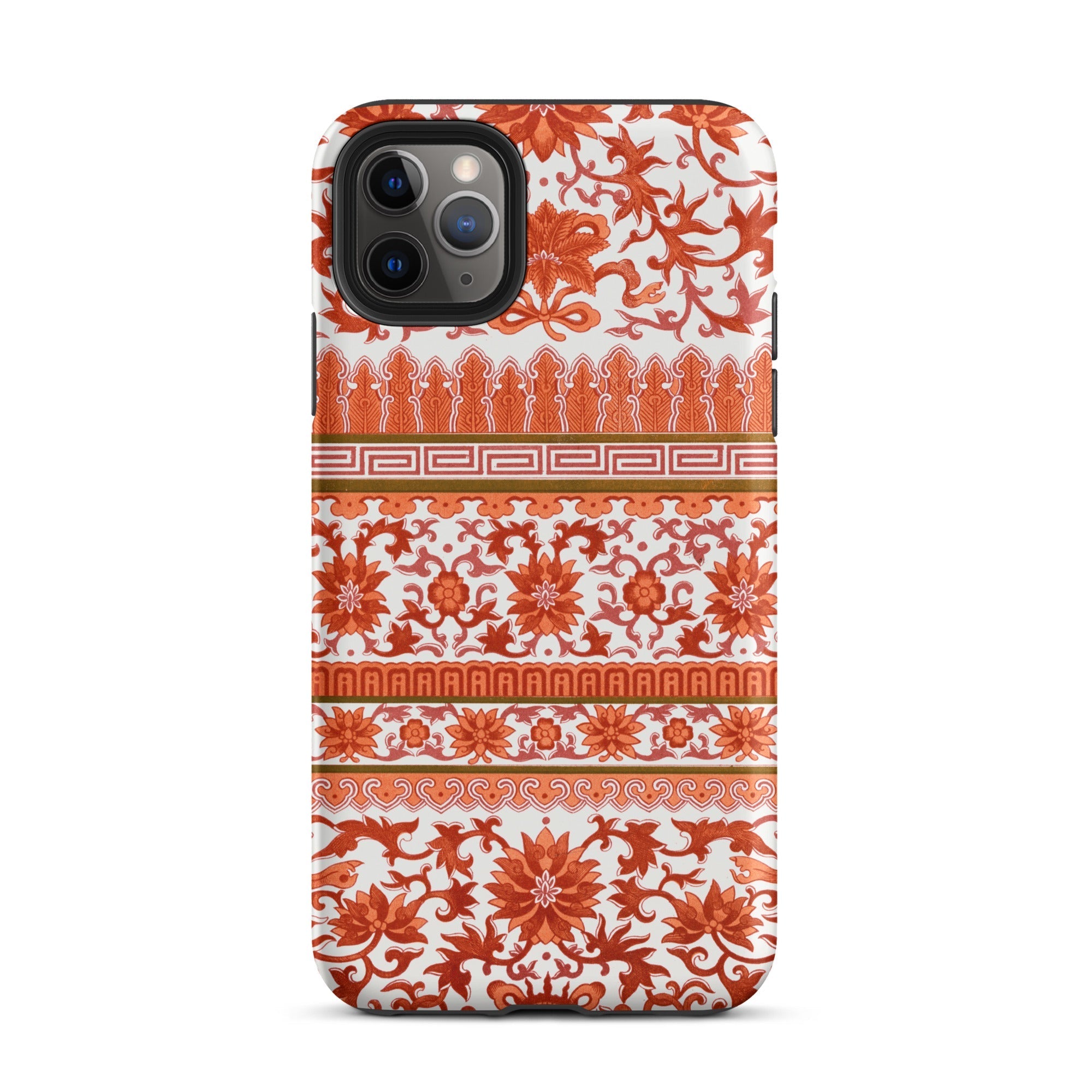 Fiery Chinoiserie Florals - Owen Jones Iphone Case, 11 Pro Max / Matte, Floral Patterned Phone Case