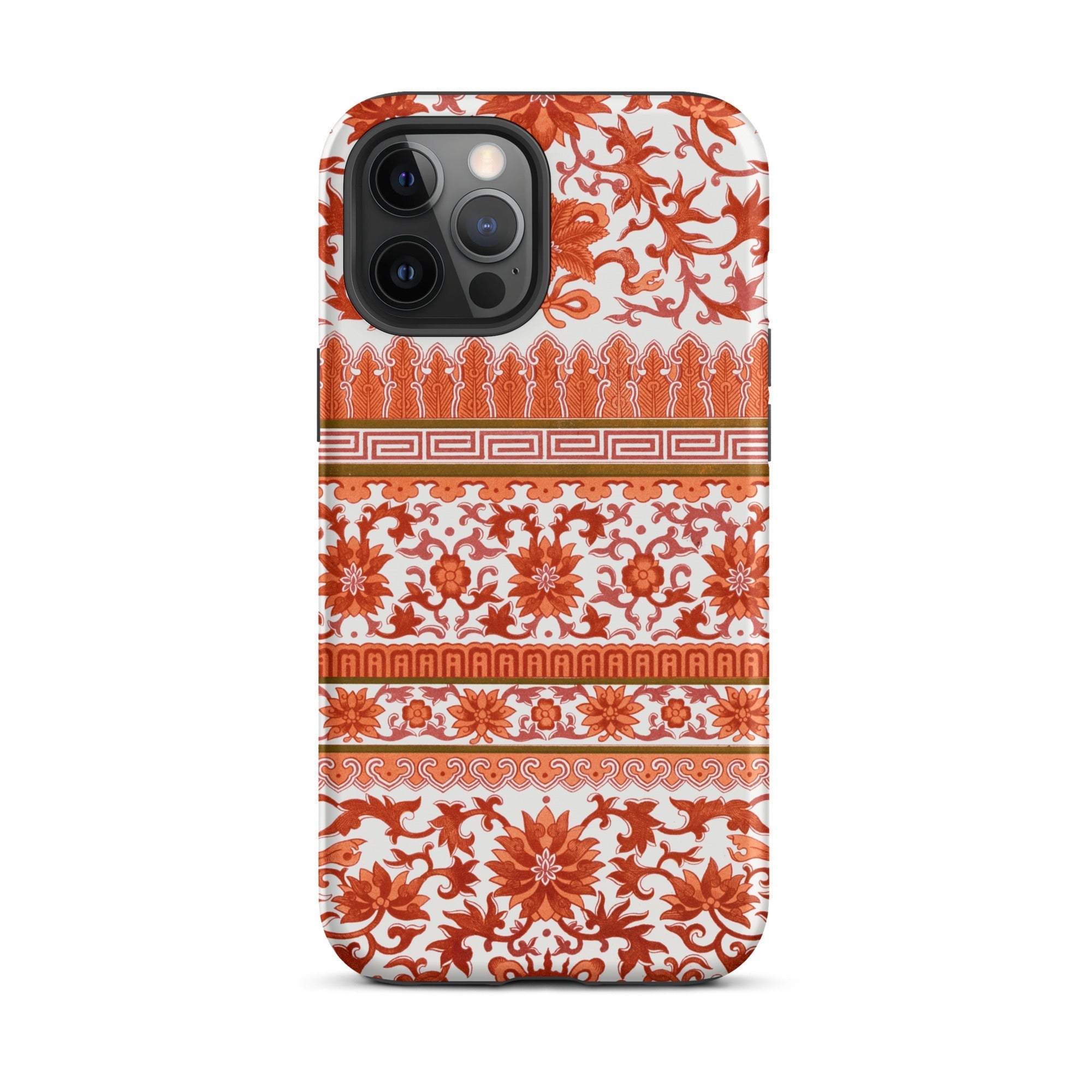 Fiery Chinoiserie Florals - Owen Jones Iphone Case, 12 Pro Max / Matte, Floral Patterned Phone Case