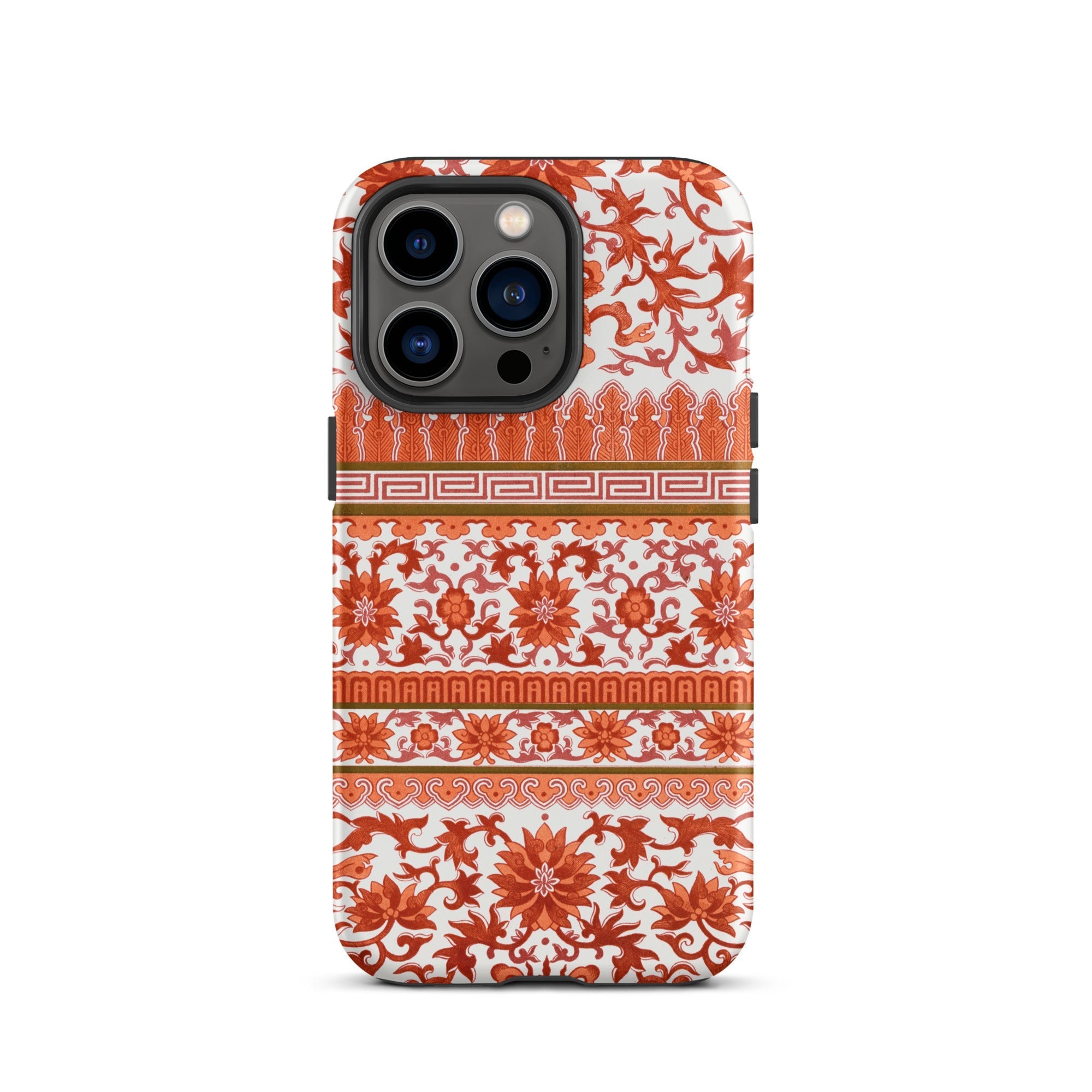 Fiery Chinoiserie Florals - Owen Jones Iphone Case, 13 Pro / Matte, Floral Patterned Phone Case