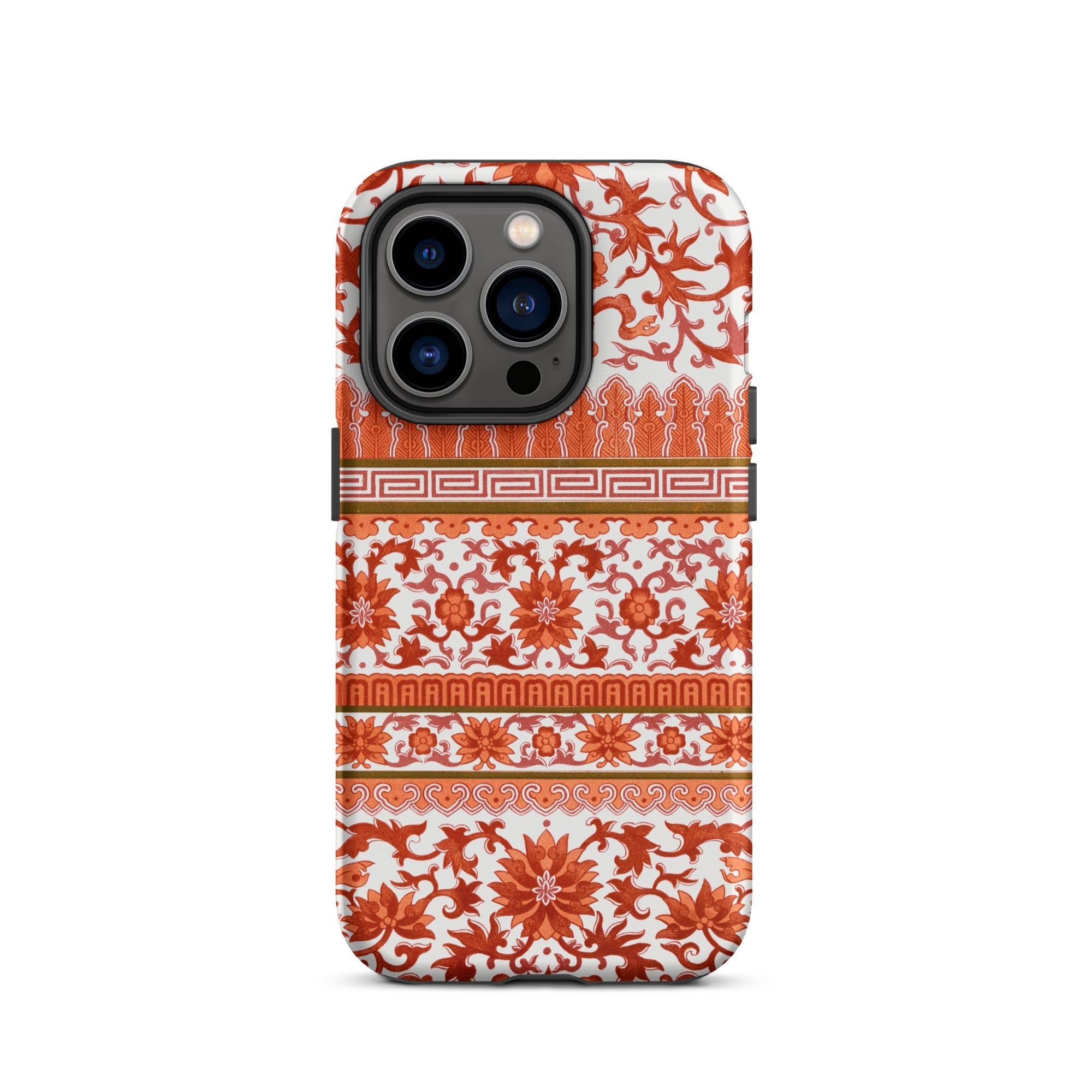 Fiery Chinoiserie Florals - Owen Jones Iphone Case, 14 Pro / Matte, Floral Patterned Phone Case