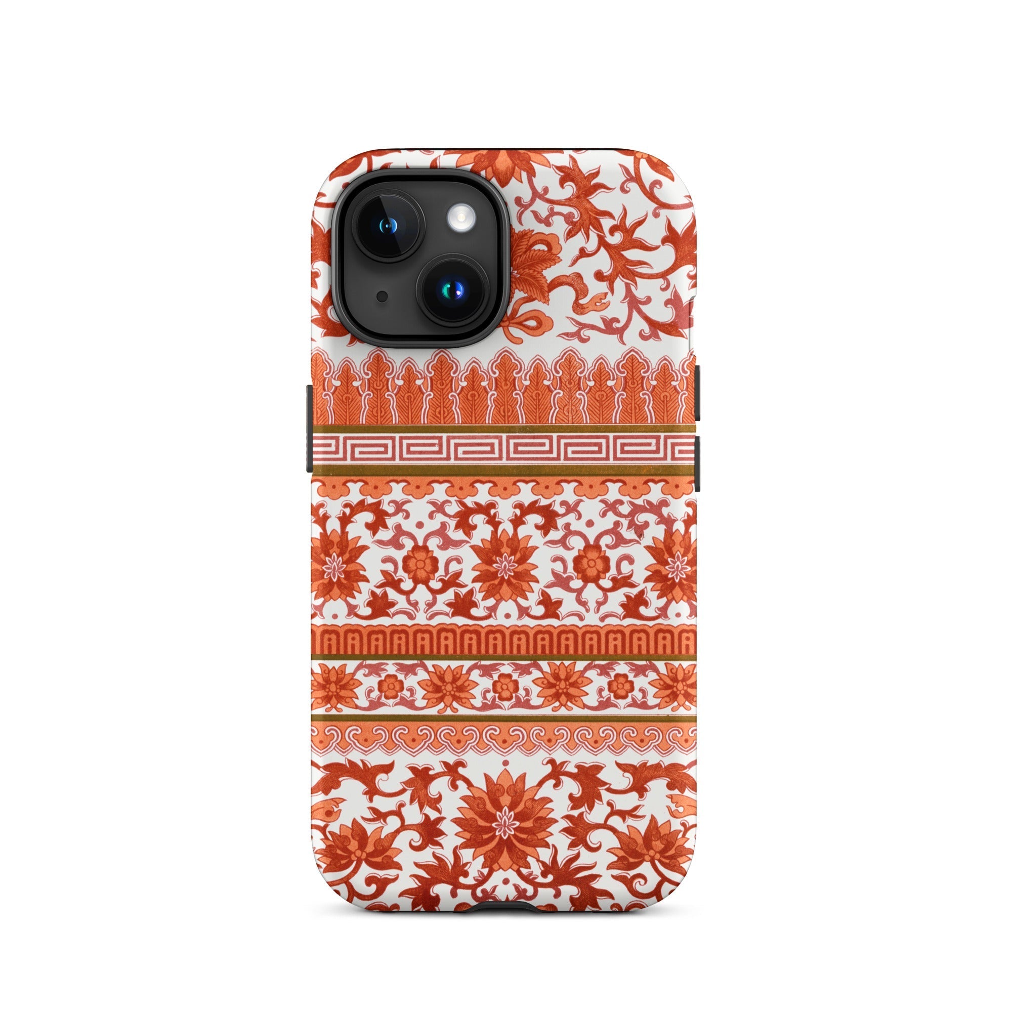 Fiery Chinoiserie Florals - Owen Jones Iphone Case, 15 / Matte, Floral Patterned Phone Case
