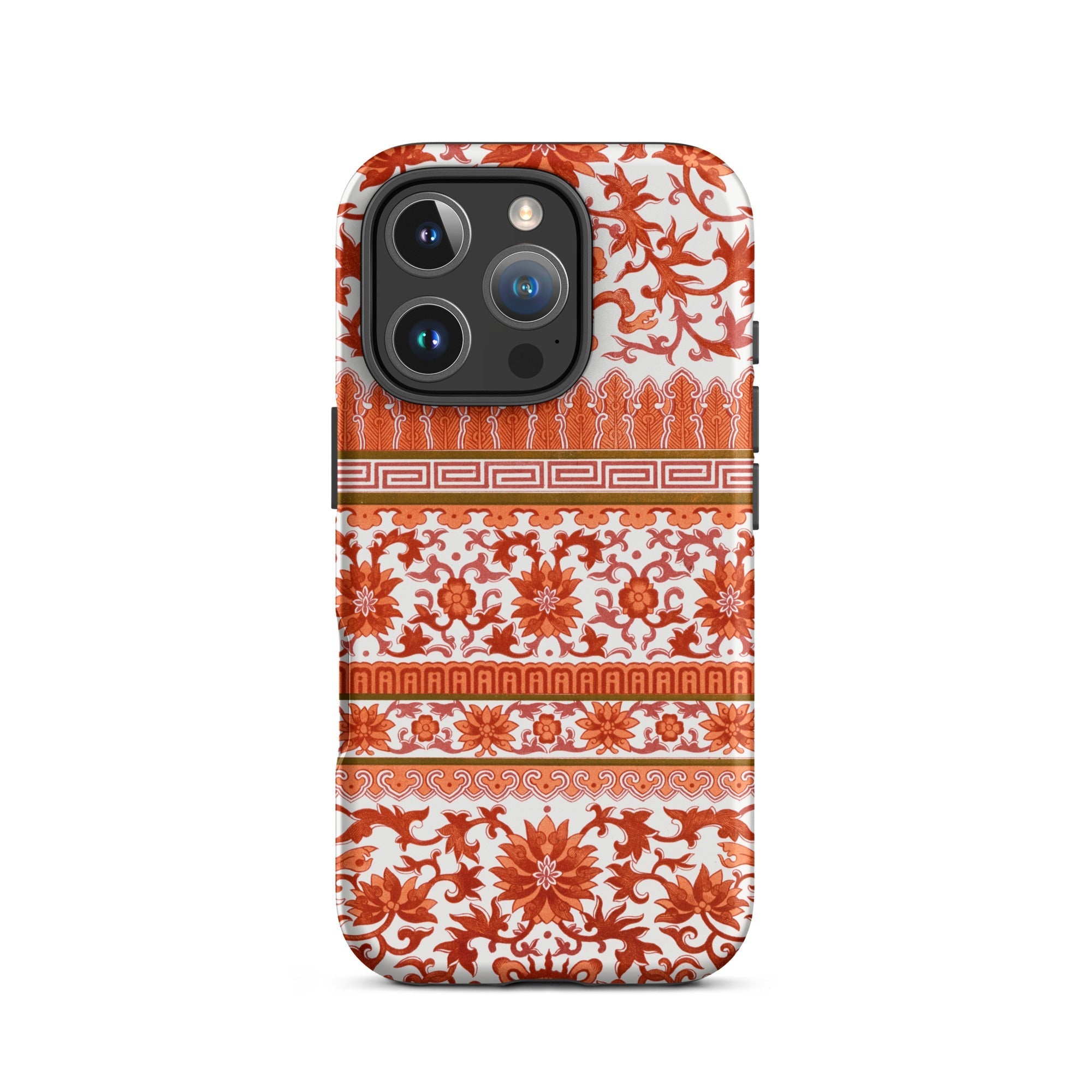 Fiery Chinoiserie Florals - Owen Jones Iphone Case, 16 Pro / Matte, Floral Patterned Phone Case