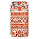 Fiery Chinoiserie Florals - Owen Jones Iphone Case, 8 / Matte, Decorative Phone Case Intricate Red White Floral Pattern