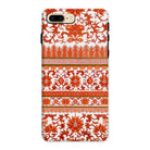 Fiery Chinoiserie Florals - Owen Jones Iphone Case, 8 Plus / Matte, Decorative Phone Case Intricate Red White Floral Pattern