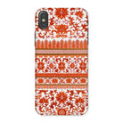Fiery Chinoiserie Florals - Owen Jones Iphone Case, x / Matte, Decorative Phone Case Intricate Red White Floral Pattern