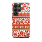 Fiery Chinoiserie Florals Owen Jones Samsung Case, Galaxy S25 Ultra / Matte, Red White Patterned Smartphone Case